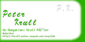 peter krull business card